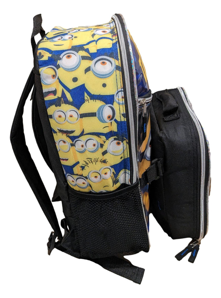 Accessory Innovations Minions Full Size 16 Inch Backpack with Detachable Lunch Box