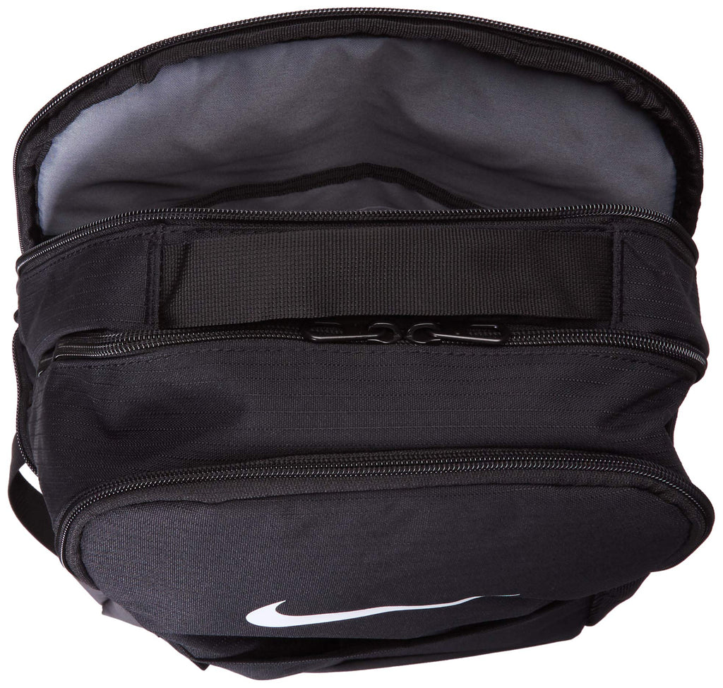 Nike Brasilia Medium Training Backpack, Nike Backpack for Women and Men with Secure Storage & Water Resistant Coating, Black/Black/White - backpacks4less.com