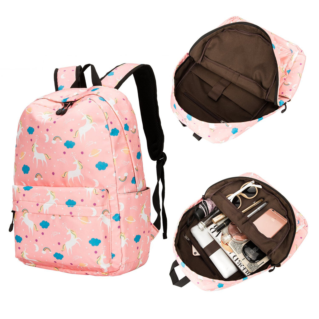 Teens Backpack Set Girls School Bags Kids Laptop Bookbags (Pink-T02) - backpacks4less.com