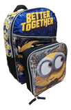 Accessory Innovations Minions Full Size 16 Inch Backpack with Detachable Lunch Box