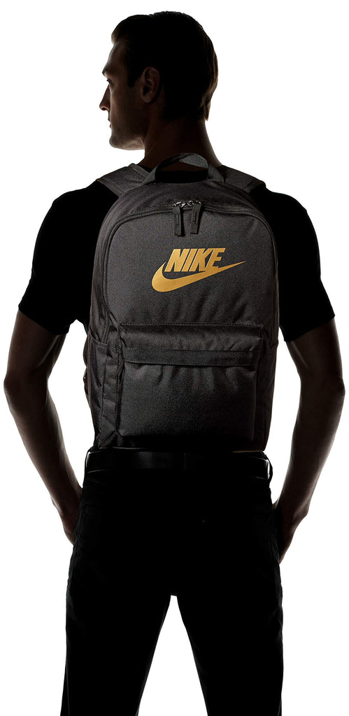 Nike Nike Heritage Backpack - 2.0, Black/Black/Metallic Gold, Misc - backpacks4less.com