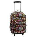 Rockland 17 Inch Rolling Backpack, Owl, One Size