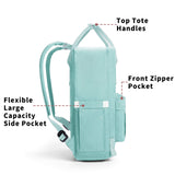 KALIDI Casual Backpack for Women,15 Inches Laptop Classic Backpack Camping Rucksack Travel Outdoor Daypack College School Bag (Mint Green) - backpacks4less.com