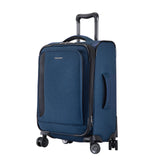 Ricardo Beverly Hills Malibu Bay 3.0 Softside, 4 Wheel Spinner, Lightweight Suitcase, Unisex, Stylish, Blue, Carry-On 20-Inch