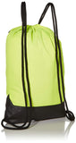 Nike Brasilia Training Gymsack, Drawstring Backpack with Zipper Pocket and Reinforced Bottom, Volt/Volt/Black - backpacks4less.com
