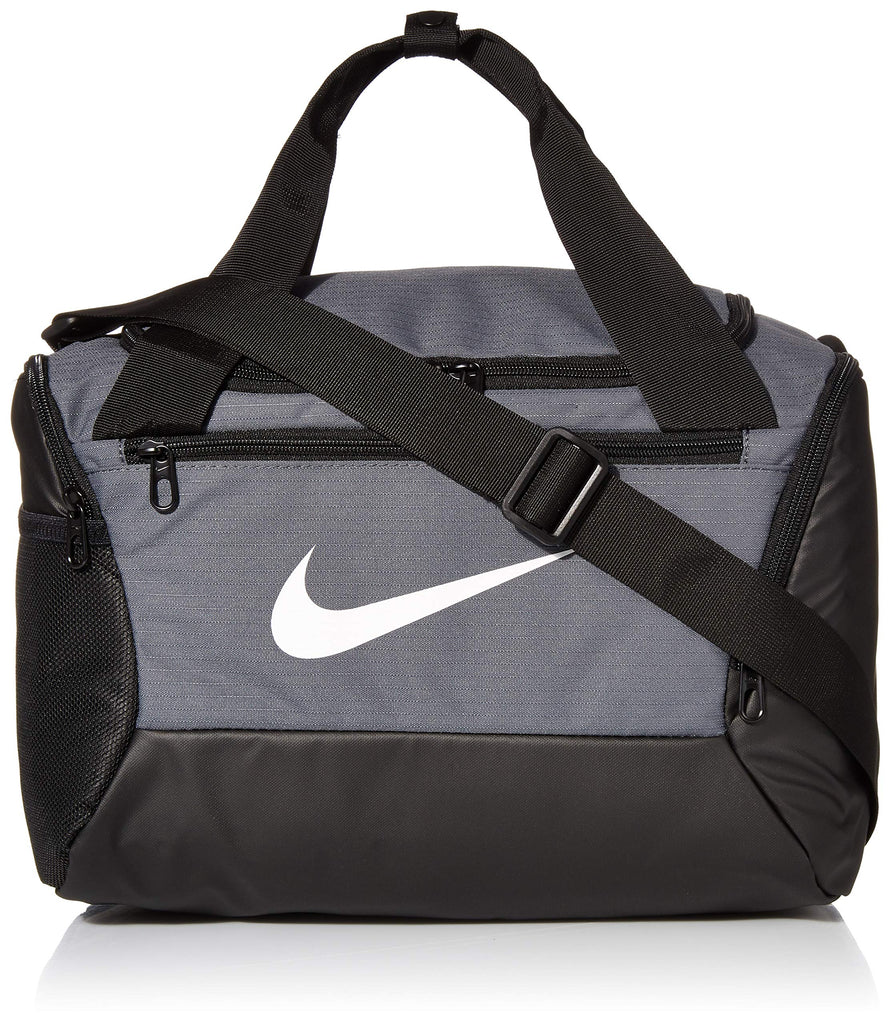 NIKE Brasilia X-Small Duffel - 9.0, Flint Grey/Black/White, Misc - backpacks4less.com