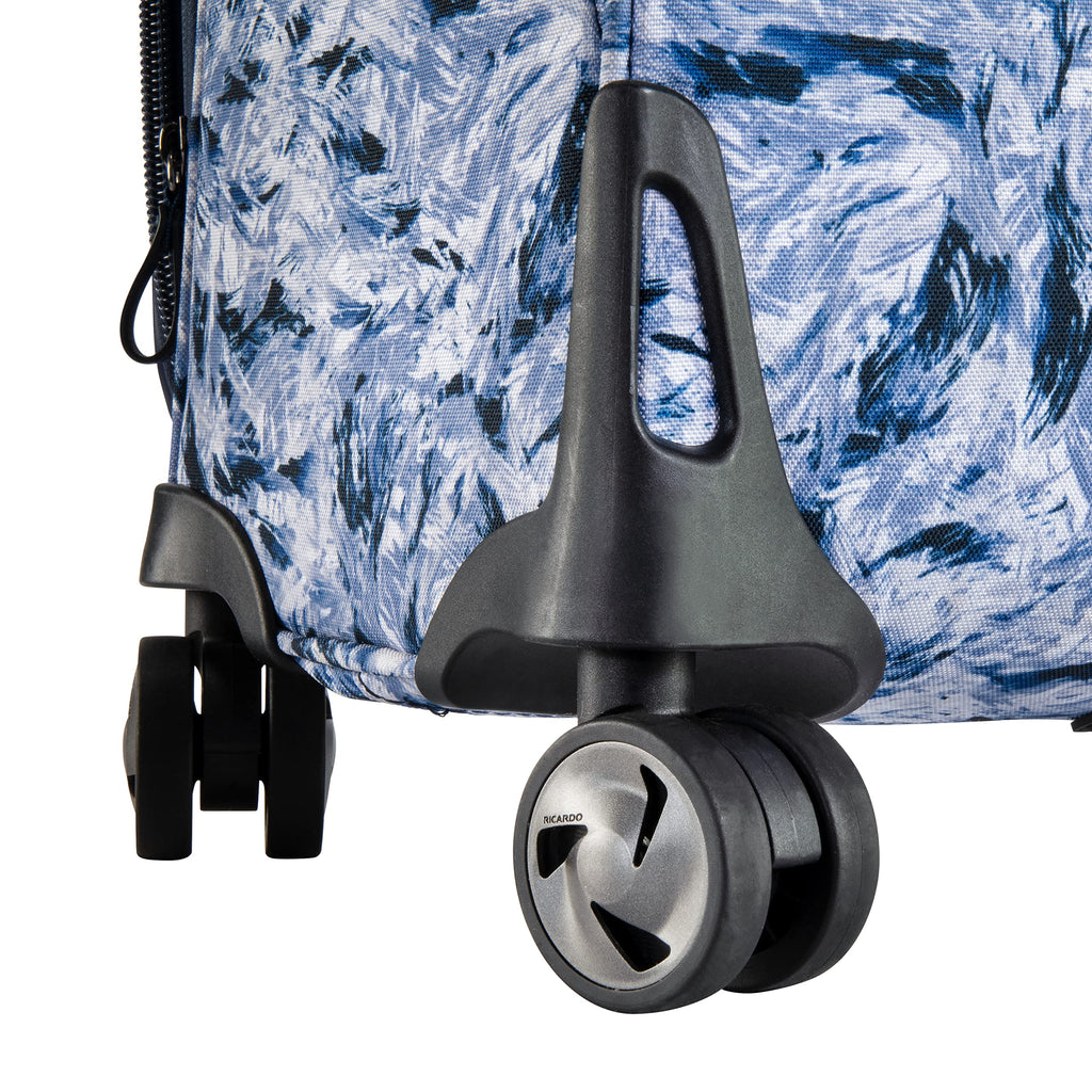 Ricardo Beverly Hills Seahaven 2.0 Softside Expandable Luggage with 4 Spinner Wheels, Water-Resistant Polyester, Exclusive Packing Cube Included, Men and Women, Snow Leopard, Large Check-in 29-Inch