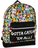 Vanilla Underground Pokemon Gamer School Backpack | Adjustable Straps | Unisex Design | Dynamic Pokémon-Themed | Multiple Pockets