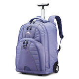 High Sierra Freewheel Wheeled Laptop Backpack, 15-inch Student Laptop Backpack Purple Smoke