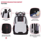 SWISSGEAR 5505 Laptop Backpack (Light Gray Heather) - backpacks4less.com