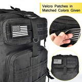 NOOLA Military Tactical Backpack Large Army Rucksack Assault Pack Molle Bag Black - backpacks4less.com
