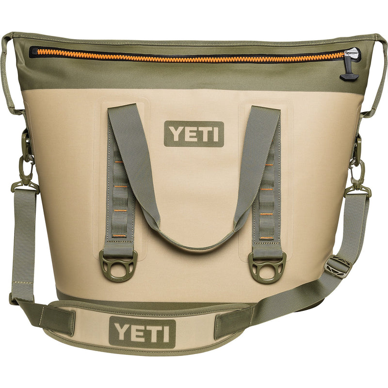 YETI Hopper Two 40 Portable Cooler, Field Tan / Blaze Orange - backpacks4less.com