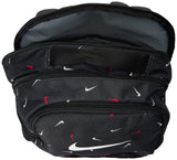 NIKE Brasilia Medium Backpack 9.0 All Over Print, Black/Black/White, Misc - backpacks4less.com