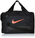 Nike Nike Brasilia X-small Duffel - 9.0, Black/Black/Habanero Red, Misc - backpacks4less.com