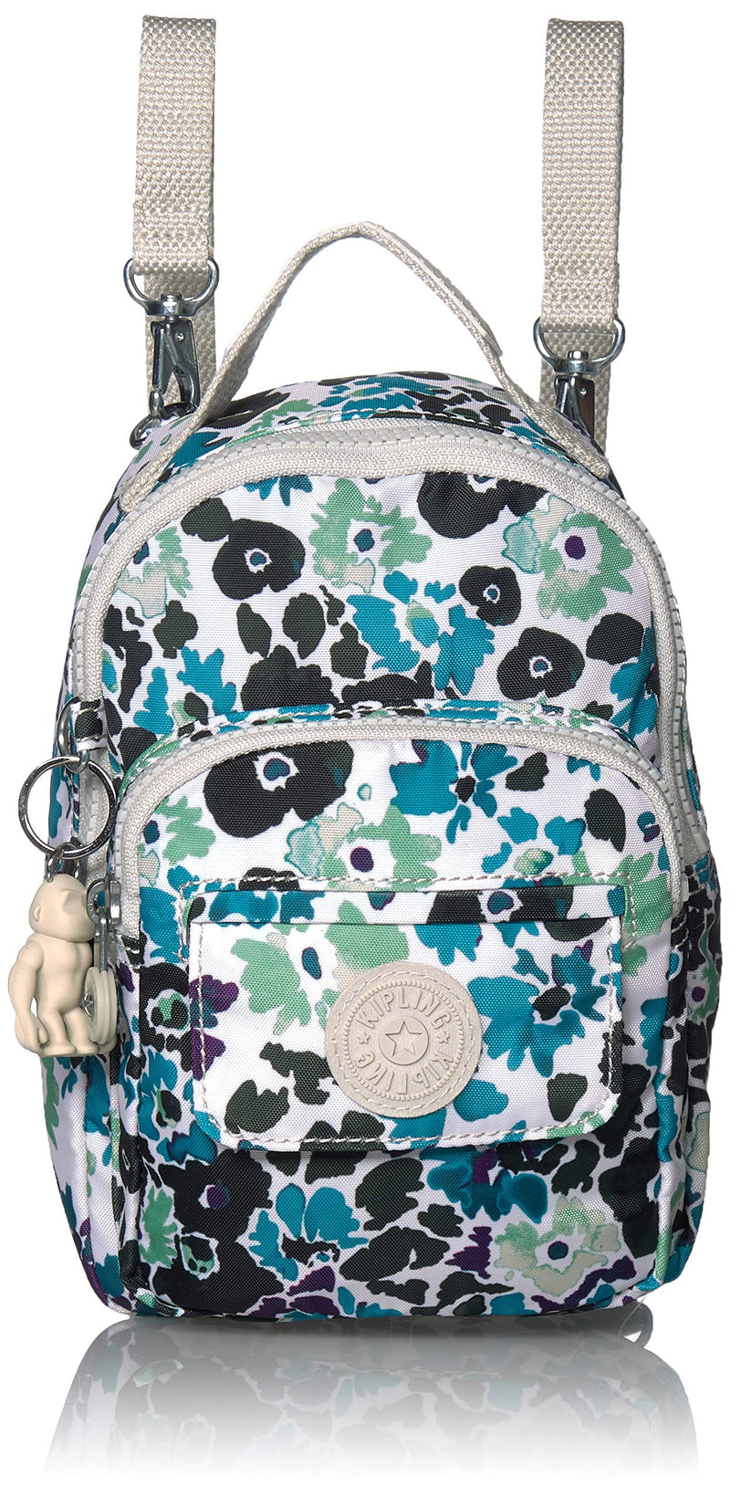 Kipling womens Alber 3-In-1 Convertible Mini Backpack, Blue field Floral, One Size - backpacks4less.com