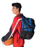 Athletico National Soccer Bag - Backpack for Soccer, Basketball & Football Includes Separate Cleat and Ball Holder (Blue) - backpacks4less.com