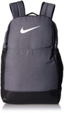 Nike Brasilia Medium Training Backpack, Nike Backpack for Women and Men with Secure Storage & Water Resistant Coating, Flint Grey/Black/White