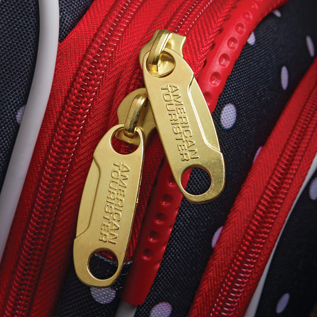 American Tourister Disney Minnie Mouse Red Bow 2-Piece Softside Luggage Set (21/28) with Spinner Wheels - backpacks4less.com