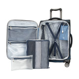 Ricardo Beverly Hills Malibu Bay 3.0 Softside, 4 Wheel Spinner, Lightweight Suitcase, Unisex, Stylish, Blue, Carry-On 20-Inch