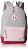 Herschel Kids' Heritage Youth Children's Backpack, Light Grey Berry Pink Lady Crosshatch, One Size