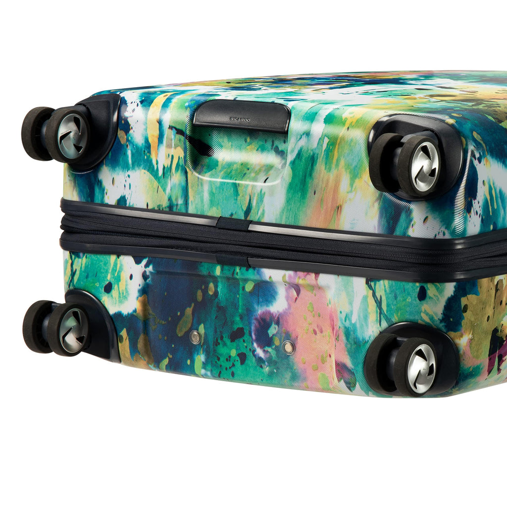 Ricardo Beverly Hills Beaumont Hardside Durable Luggage with Telescoping Handle, Expandable and Lightweight, Vibrant Exterior and Interior Lining, Splash of Nature, Large Check-In 28-Inch
