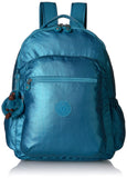 Kipling womens Seoul Go Laptop Backpack, Padded, Adjustable Backpack Straps, Zip Closure, turkish tile metallic, One Size