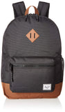 Herschel Kids' Heritage Youth XL Children's Backpack, Black/Saddle Brown, One Size