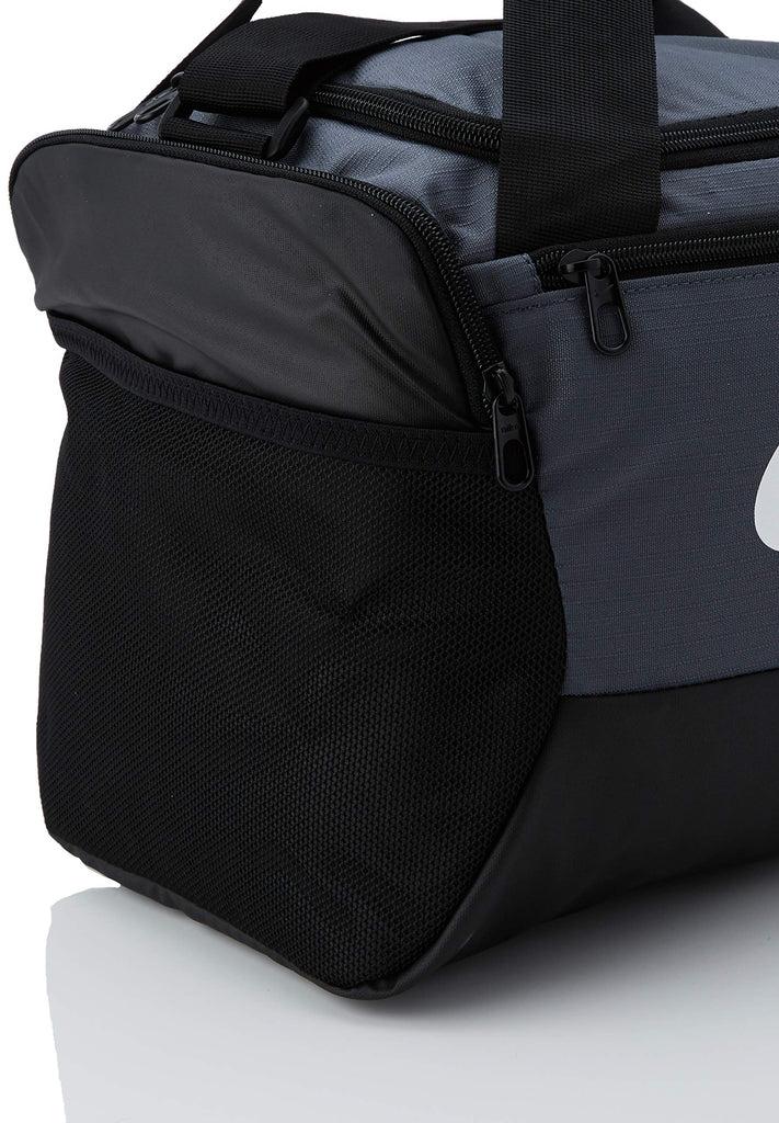NIKE Brasilia X-Small Duffel - 9.0, Flint Grey/Black/White, Misc - backpacks4less.com