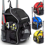 Baseball Bag Softball Backpack - DashSport Bat Bag | T-Ball Equipment and Softball Bag | Bat Pack (Black) - backpacks4less.com