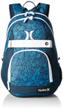 Hurley Men's Honor Roll Printed Backpack, Photo Blue/Midnight Teal/White, One Size