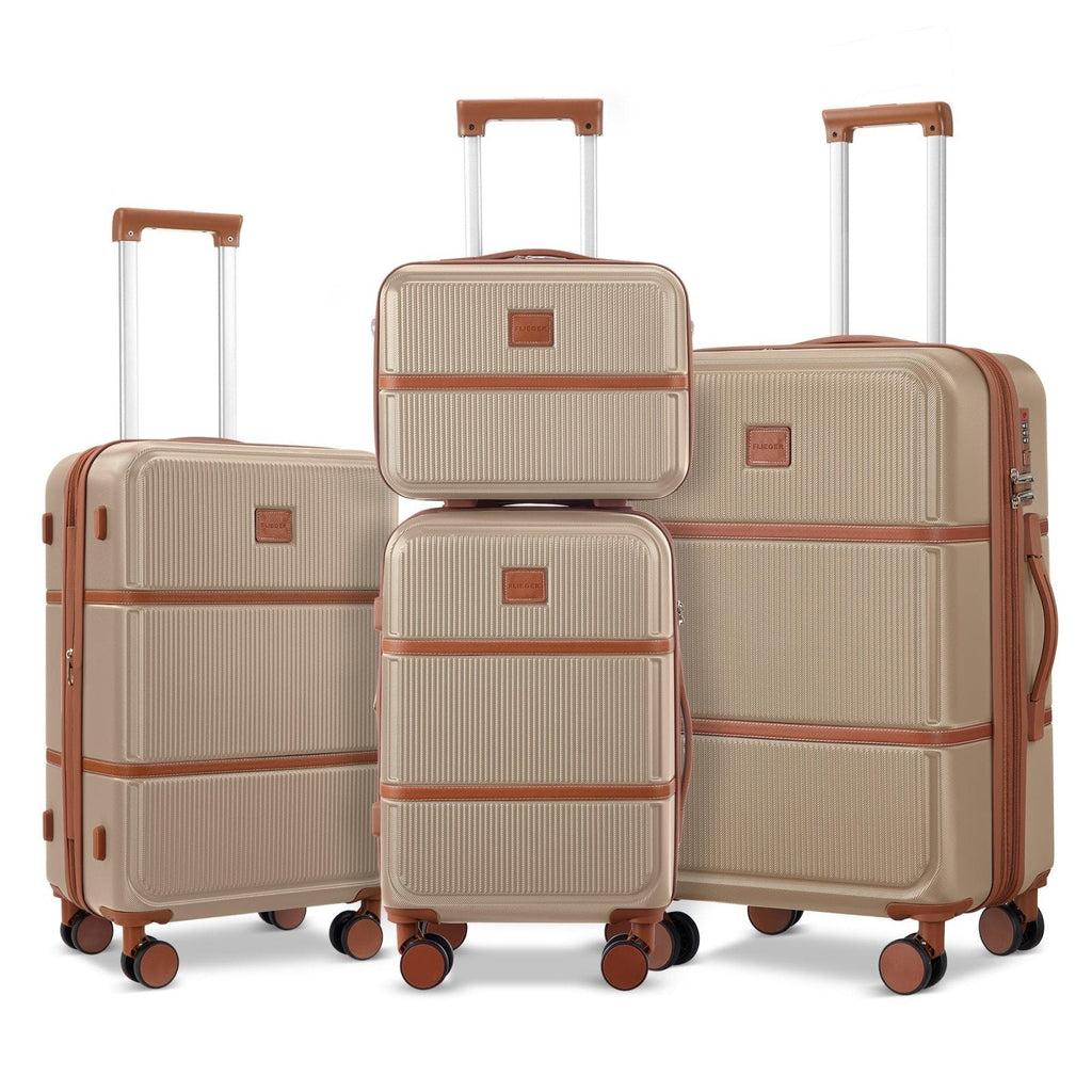 Expandable 4 Piece Luggage Sets With TSA Locks