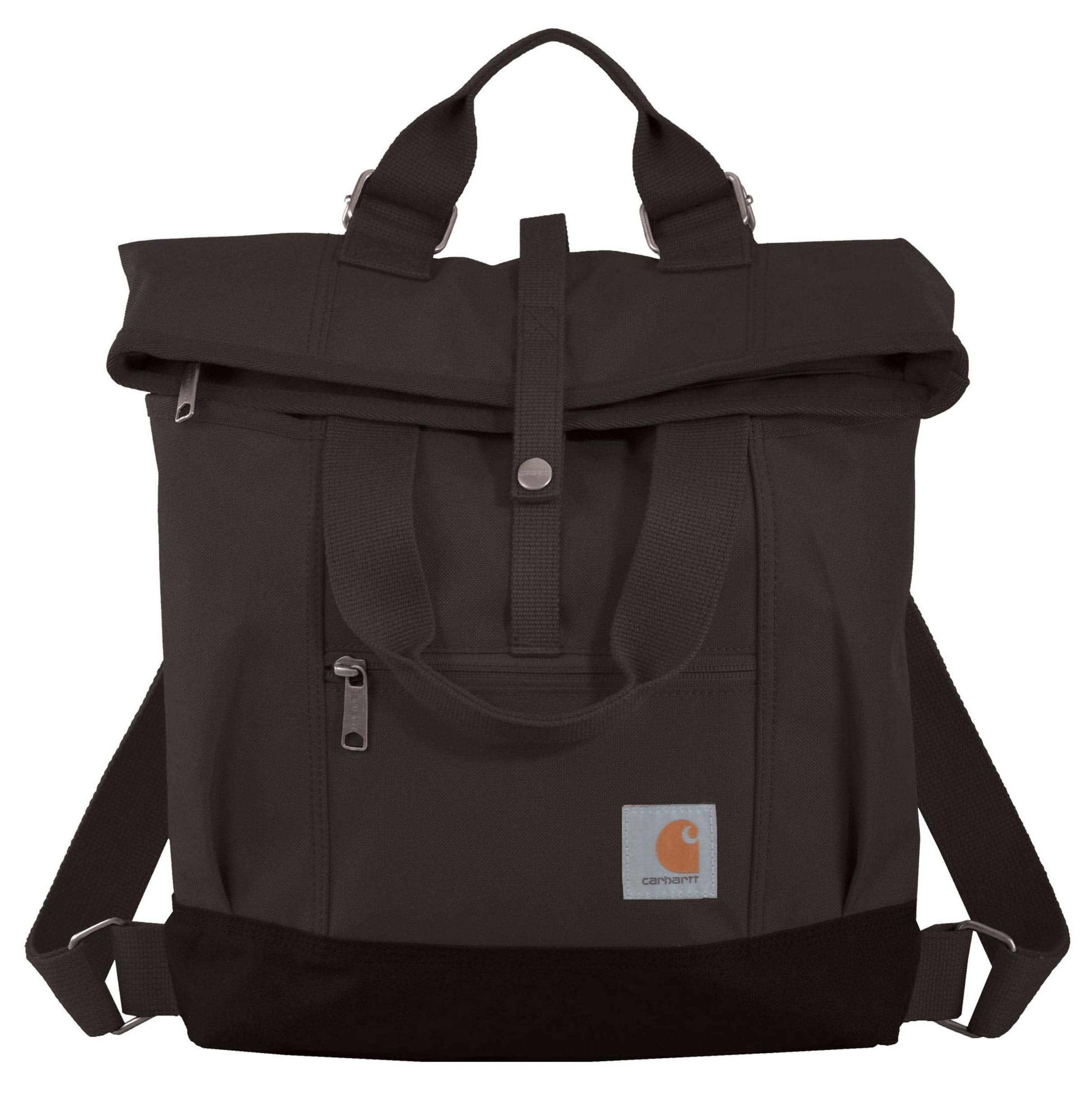 Black convertible tote backpack for work and everyday carry