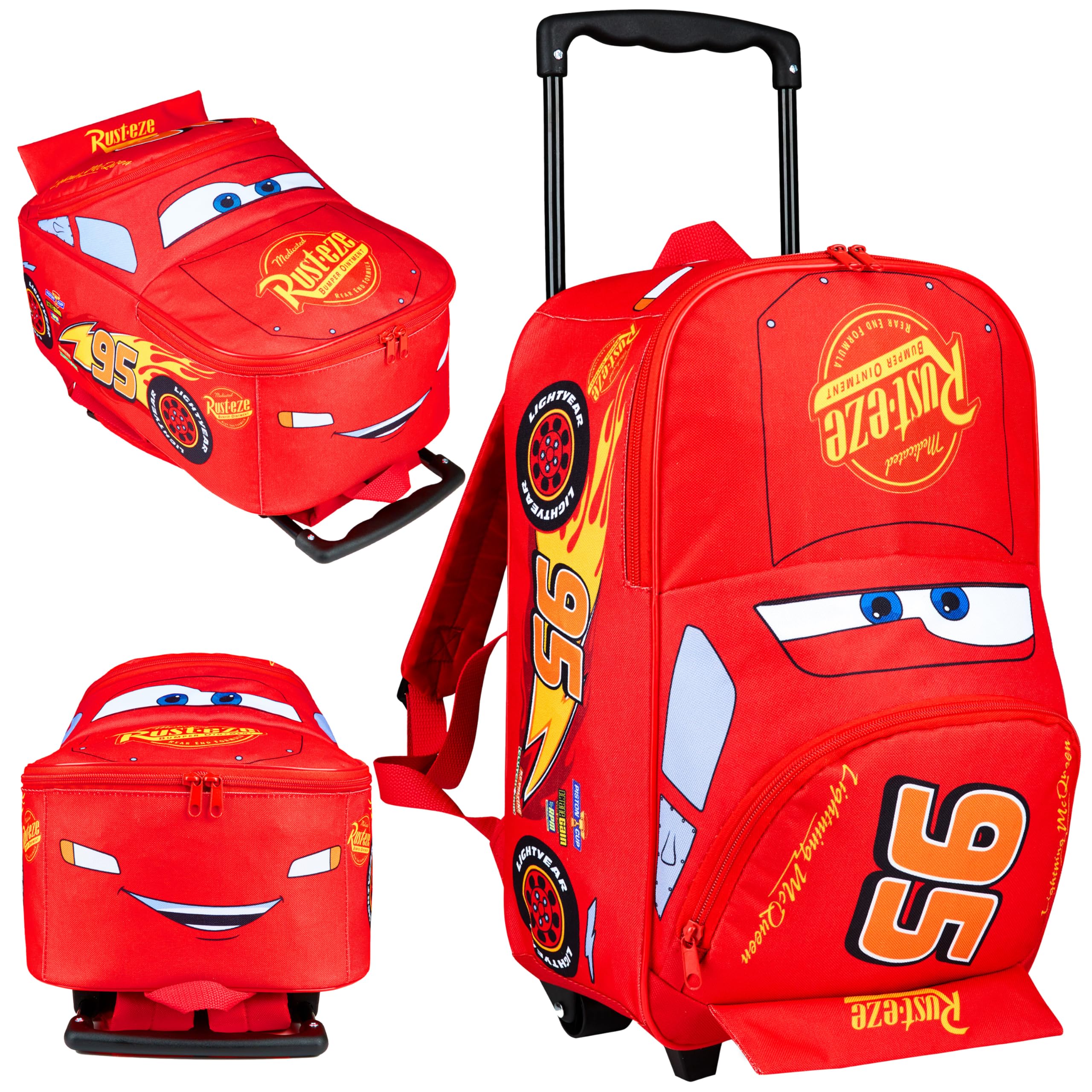Disney Cars Lightning McQueen rolling luggage for kids