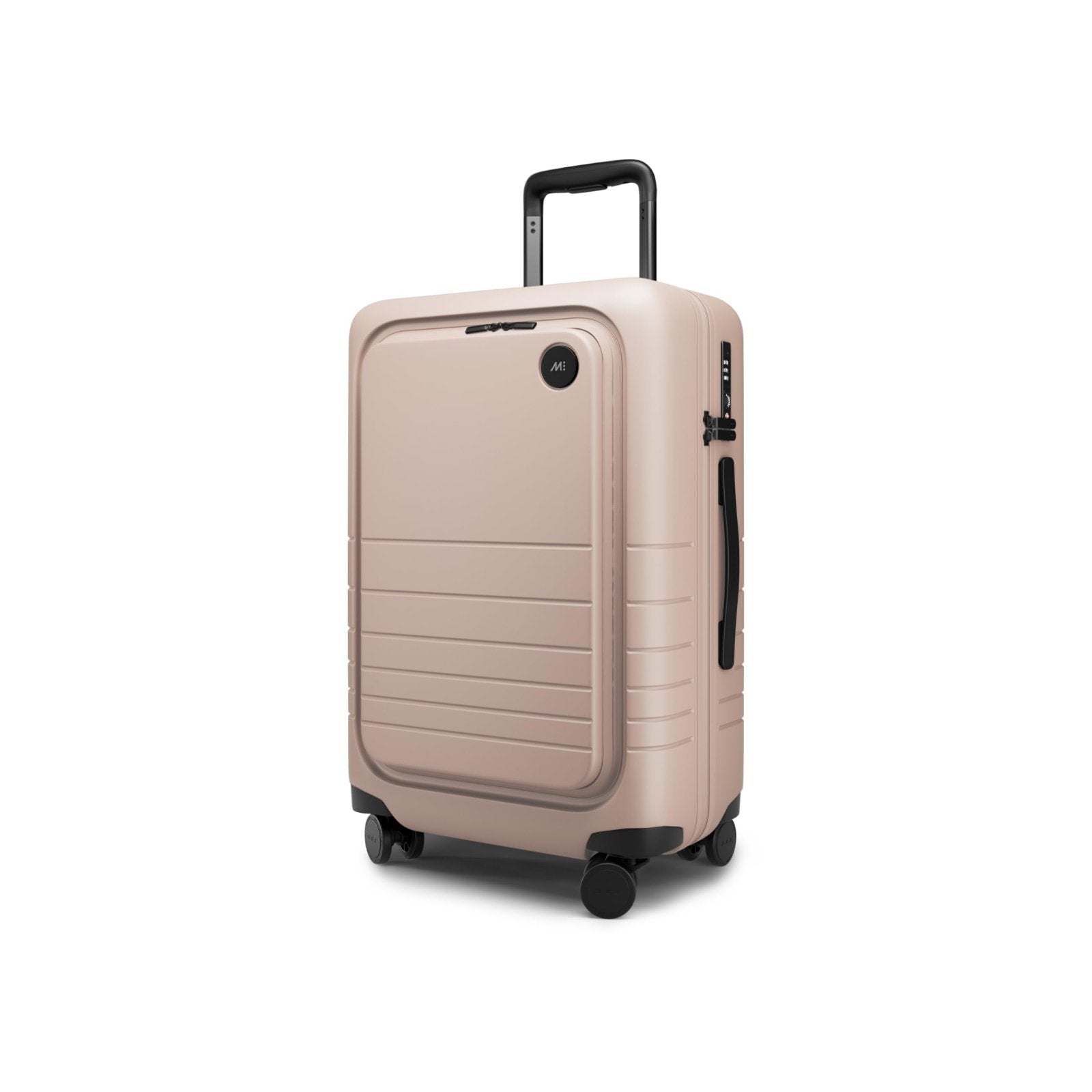 Rose quartz Monos Carry-On Pro hardside spinner luggage