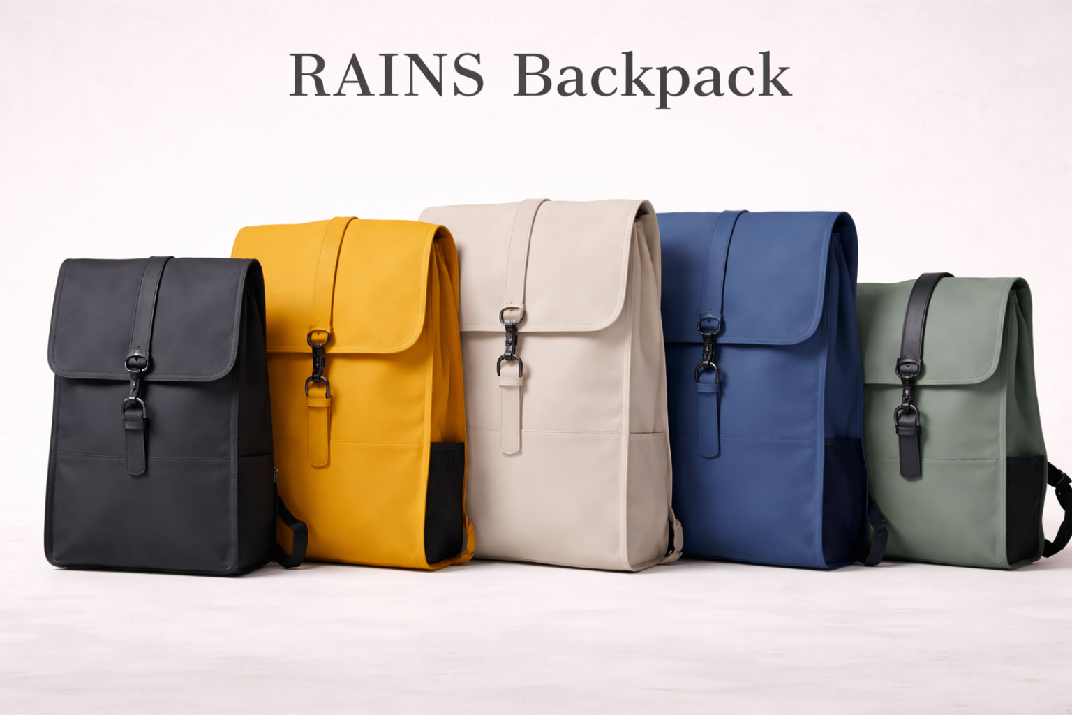 rains backpack for work Book Daypack Black Waterproof Laptop Men and Women 10.75 w x 11.25 d x 2 h Unlined waterproof polyester RAINS Backpack Mini, Black Waterproof