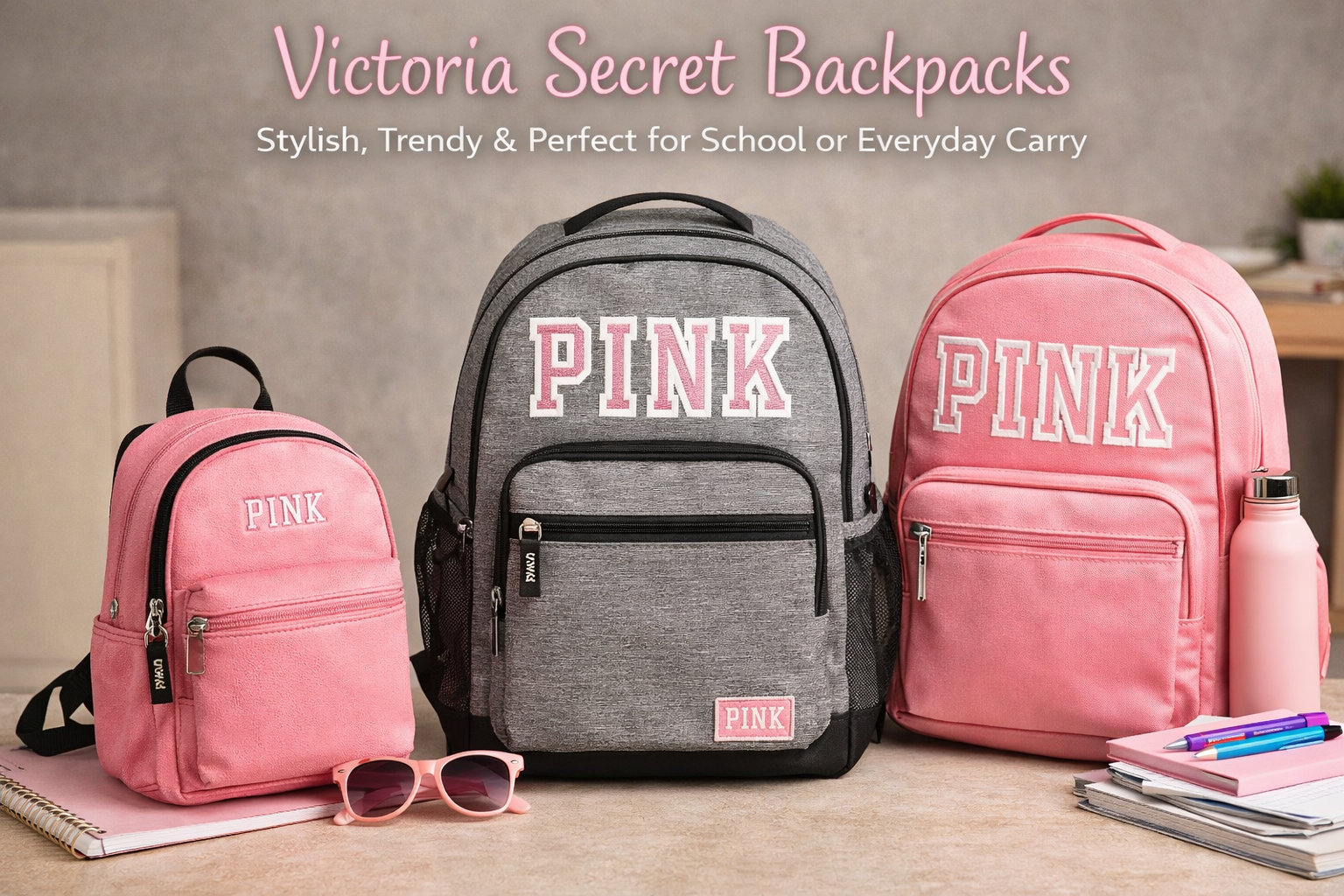 black leather victoria secret pink backpack Shop Victorias Campus Bl Luggage Factory PINK Victoria's Secret Black Backpack