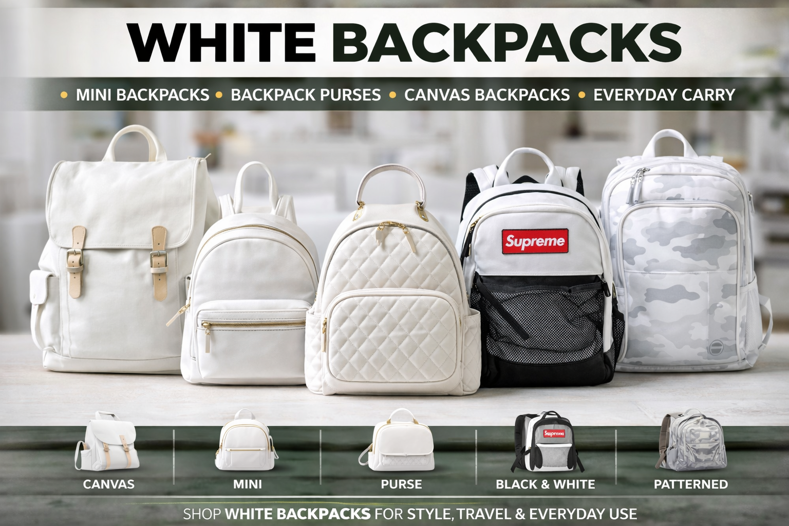 White Backpacks