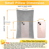 1 MIDDLE ONE 2 Pack Small Pillow, Memory Foam Mini Pillow 11 X 7 Inches for Travel, Sleeping, Nap and Neck, Knee, Lumbar Support, Tiny Cushion for Pet, Dogs (Grey)