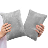 1 MIDDLE ONE 2 Pack Small Pillow, Memory Foam Mini Pillow 11 X 7 Inches for Travel, Sleeping, Nap and Neck, Knee, Lumbar Support, Tiny Cushion for Pet, Dogs (Grey)
