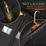 10 Pack 40 - inch Garment Bags for Travel, Garment Bags for Hanging Clothes with Zipper and Visible Transparent Window，Black