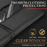 10 Pack 40 - inch Garment Bags for Travel, Garment Bags for Hanging Clothes with Zipper and Visible Transparent Window，Black