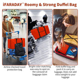 110L Extra Large Duffel Bag 32.5 inch Travel Duffle Bag lightweight Luggage Storage Bag for Outdoor, Camping, Sport - Orange