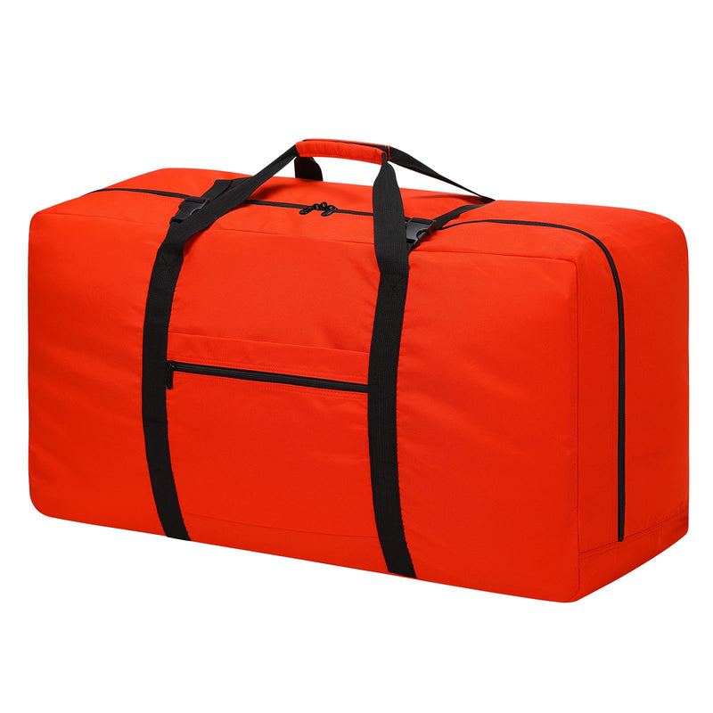 110L Extra Large Duffel Bag 32.5 inch Travel Duffle Bag lightweight Luggage Storage Bag for Outdoor, Camping, Sport - Orange