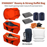 110L Extra Large Duffel Bag 32.5 inch Travel Duffle Bag lightweight Luggage Storage Bag for Outdoor, Camping, Sport - Orange