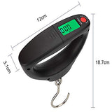 110lb 50kg Portable Luggage Scale Digital Hanging Postal Scales, 2 AAA Batteries (Not Included)
