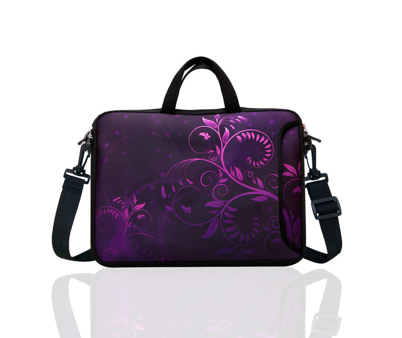 11.6 - Inch to 12.5 - Inch Neoprene Laptop Shoulder Messenger Bag Case Sleeve for 11 11.6 12 12.5" Inch Chromebook/Tablet/Notebook/Macbook Pro/Air (Flower)