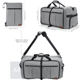 120L Travel Duffle Bag for Men, Large Foldable Duffel Bag for Travel with Shoe Compartment Overnight Weekender Bag Gym Bag for Men Women Waterproof & Tear Resistant (Gray, 120L)