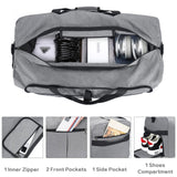 120L Travel Duffle Bag for Men, Large Foldable Duffel Bag for Travel with Shoe Compartment Overnight Weekender Bag Gym Bag for Men Women Waterproof & Tear Resistant (Gray, 120L)