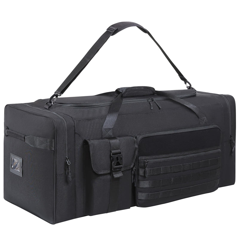 130L Extra Large 36" Heavy Duty Sports Gym and Travel Duffel Bag - Oversized Equipment Gear Bag for Basketball, Baseball, Hockey, Football, Helmets, and Pads - Durable, Giant (Black)