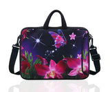 14 Inch Neoprene Laptop Sleeve Case Bag with shoulder strap For 14" Notebook/MacBook/Ultrabook/Chromebook (flower)